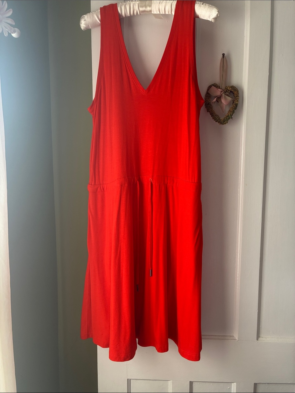 Sweaty Betty Red V-Neck Sleeveless Mini Dress